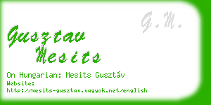 gusztav mesits business card
