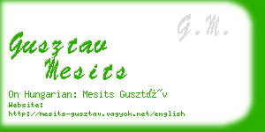 gusztav mesits business card